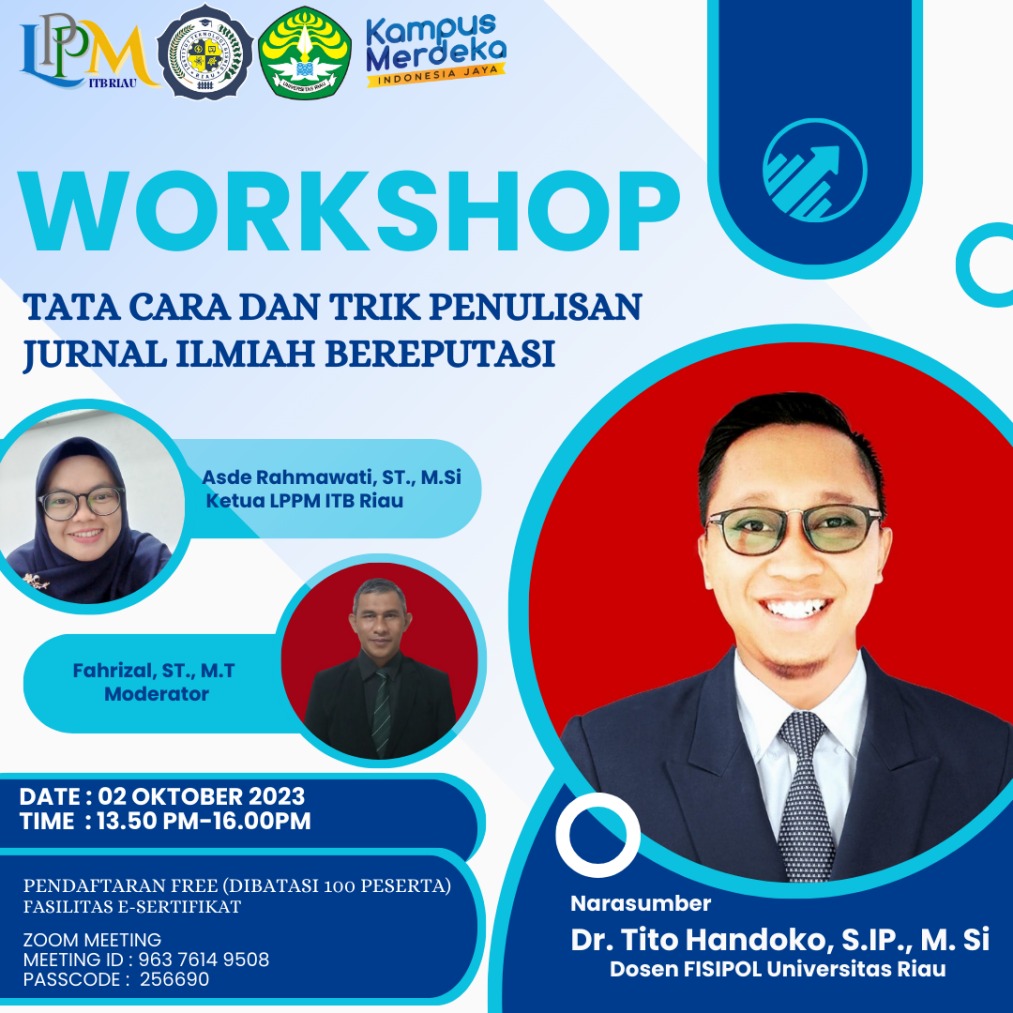 Implementasi Kerjasama ITB Riau dan FISIP Universitas Riau dalam Workshop Tata Cara Penulisan Jurnal